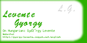 levente gyorgy business card